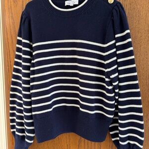 & Other Stories Navy and White Striped Sweater